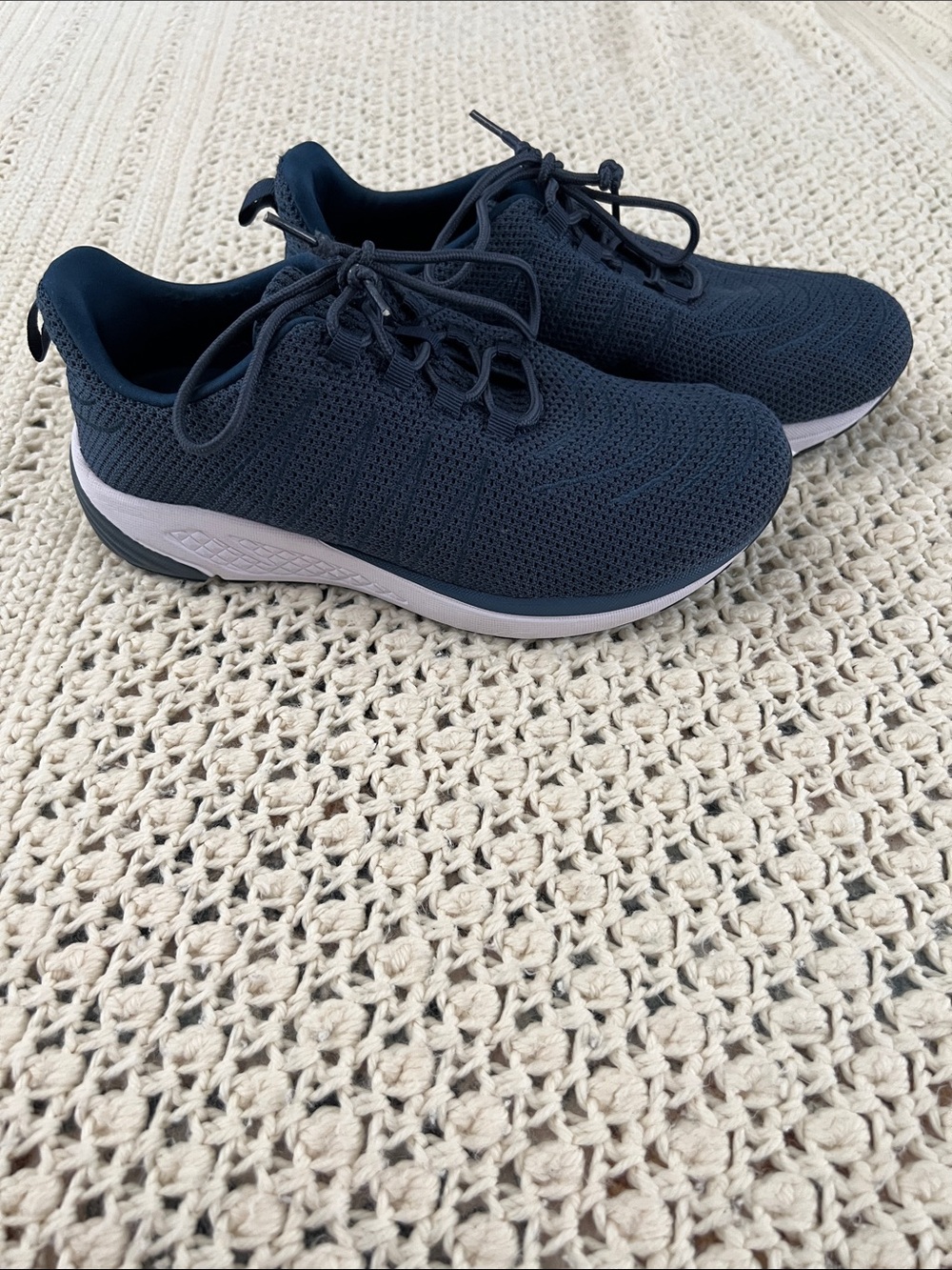 Propét Men's Navy Tour Knit Athletic Sneakers 8EEE